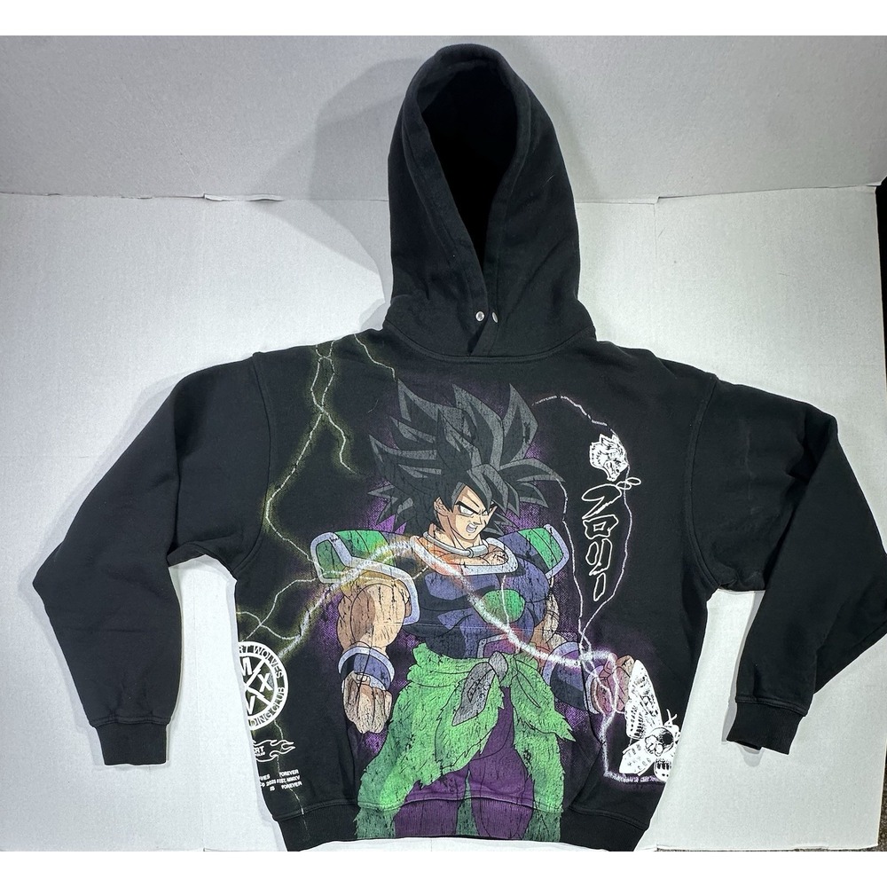 Dragon Ball Z Super Broly x Darc Sport Wolves Hoodie Black Medium Rare Anime